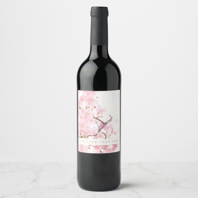 BOUTEILLE DE VIN ÉTIQUETTE : CHERRY BLOSSOM BRANCH (Devant)