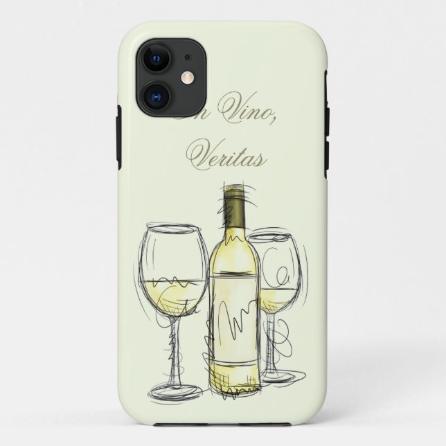bouteille de vin "in vino veritas" coque iphone (Dos)
