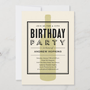 Bouteille de vin Invitations d'anniversaire