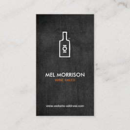 BOUTEILLE DE VIN LOGO sur Carte de visite EN BOIS