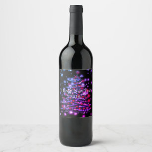 Bouteille de vin sur mesure Étiquette Bonne année 