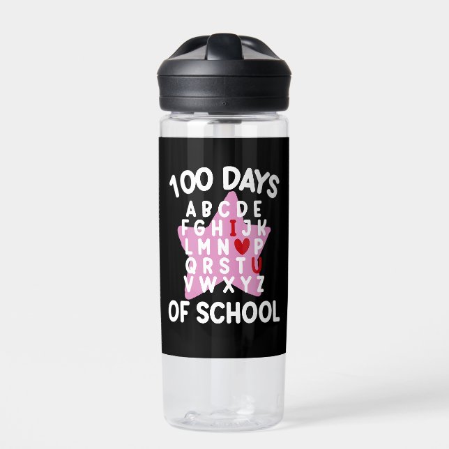 Bouteille D'eau 100 Jours D'Alphabet Scolaire 100E Jour Enseignant (Extérieur)