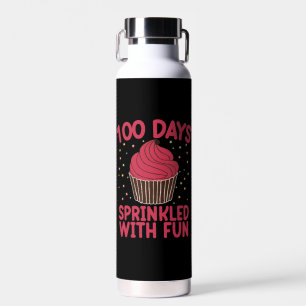 Bouteille D'eau 100 Jours Saupoudrés De Fun Cupcake School Girl