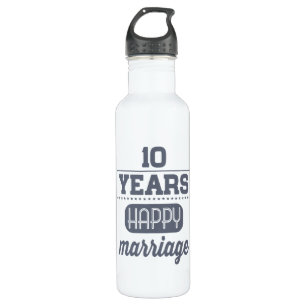 Bouteille D'eau 10 ans de mariage heureux