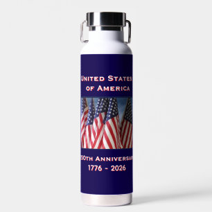 Bouteille D'eau 250e anniversaire USA Patriotic American Flags