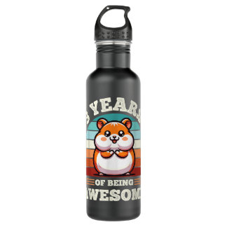 Bouteille D'eau 3 Ans D'Être Un Hamster Awesome 3e Anniversaire
