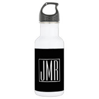 3 Initiales Monogramme | Noir et blanc (ou couleur