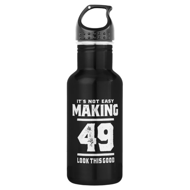 Bouteille D'eau 49 Ans - 49e Anniversaire Drôle Cadeau (Devant)
