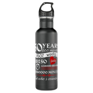 Bouteille D'eau 50e anniversaire de Mariage Cadeau 50 ans mais qui