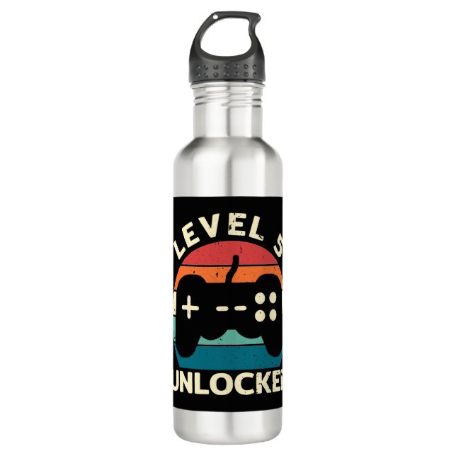 Bouteille D'eau 5e anniversaire Niveau 5 déverrouillé (Devant)