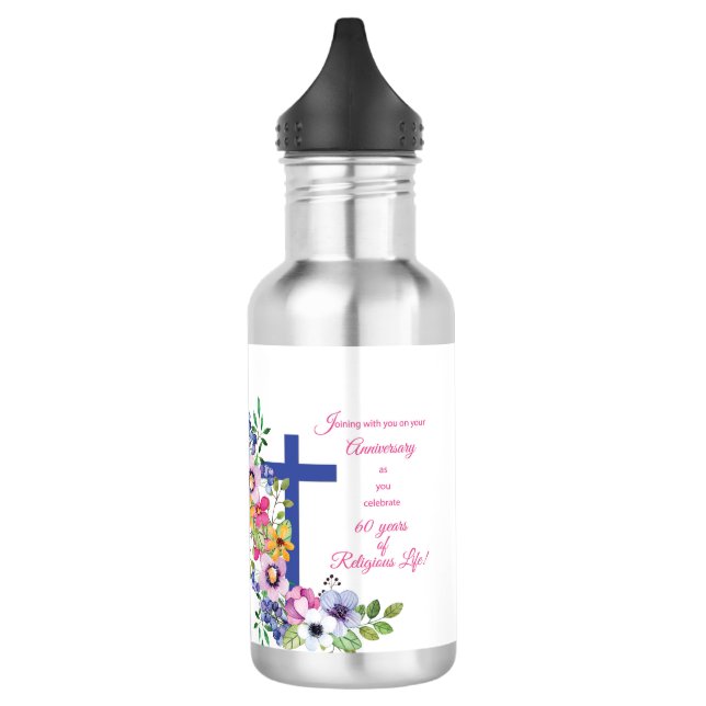Bouteille D'eau 60e Anniversaire, Nun, Religious Life Cross (Gauche)