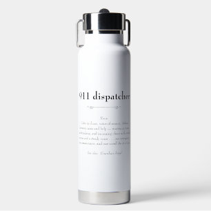 Bouteille D'eau 911 Cadeau d'appréciation du répartiteur d'urgence