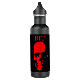 Bouteille d'eau à la tête rouge
