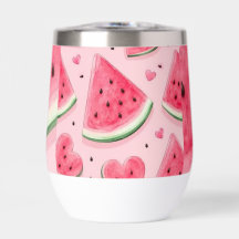 Bouteille d'eau à motif aquarelle de pastèque mign