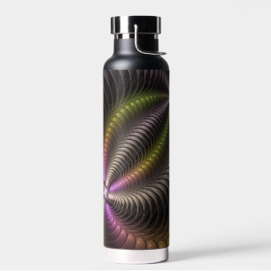Bouteille D'eau Abstrait brillant Trippy coloré 3D Fractal Art