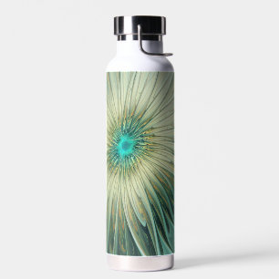 Bouteille D'eau Abstrait Sage Green Imaginaire Fleur Fractal Art