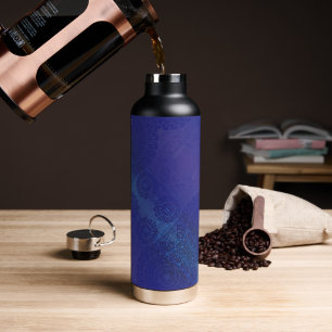 Bouteille D'eau Acceptation   Médaillons de violet violet bleu Ind