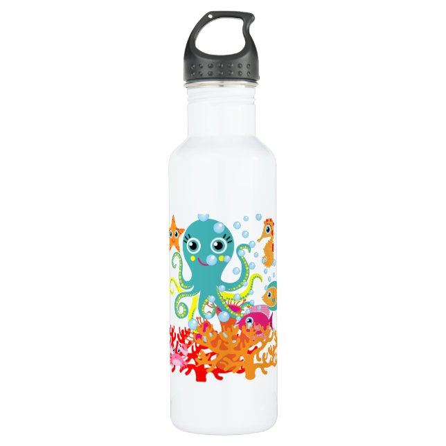 Bouteille D'eau Accueil vers l'océan (Devant)