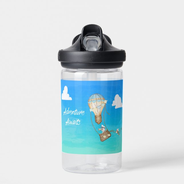 Bouteille D'eau Adventure Await Hot Air Balloon Monkey (Avant)