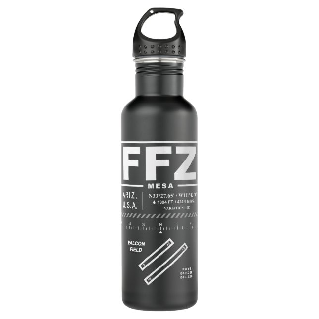 Bouteille D'eau Aéroport de Falcon Field FFZ (Devant)