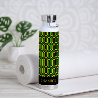 Bouteille D'eau African Geometric Print Jamaican Pattern