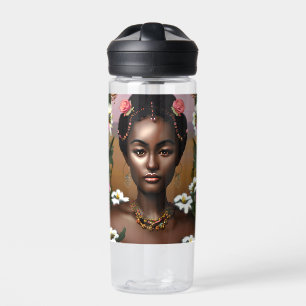 Bouteille D'eau Afro-Américaine Beauté IA Art