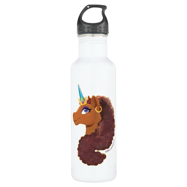 Bouteille D'eau Afro Unicorn | Unique (Devant)