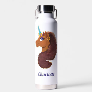 Bouteille D'eau Afro Unicorn   Unique