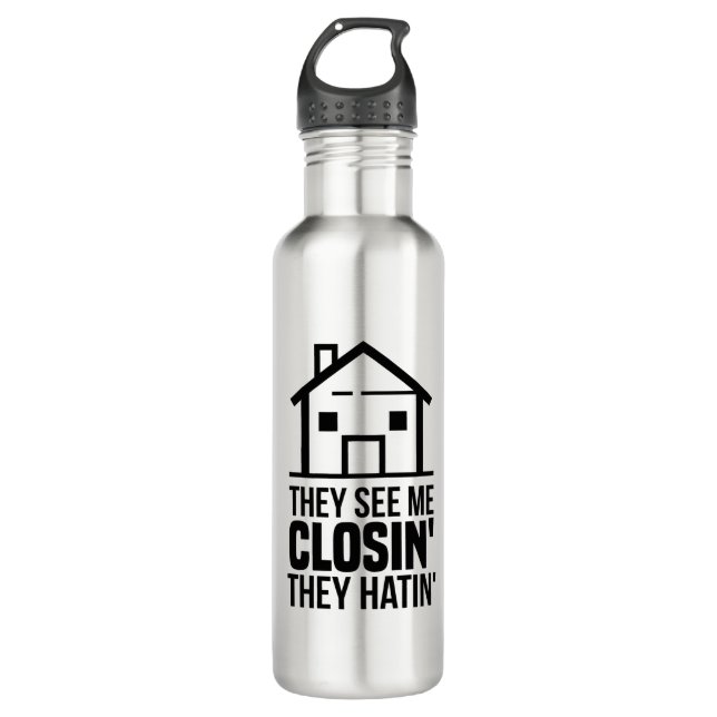 Bouteille D'eau Agent Immobilier Realtor Ils Me Voient Fermer (Devant)