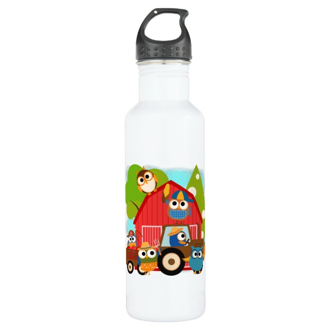 Bouteille D'eau Agriculteurs de hibou (Devant)