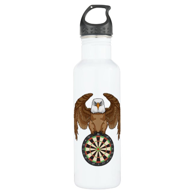 Bouteille D'eau Aigle aux fléchettes avec Dartboard (Devant)