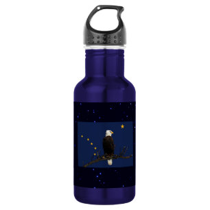 Bouteille D'eau Aigle Et Drapeau De L'Alaska