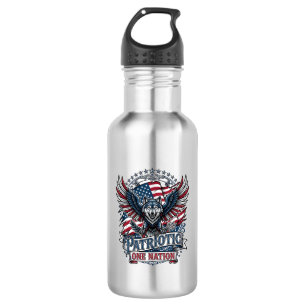 Bouteille D'eau Aigle Patriotique Loup Hybride Animal Hybride Patr