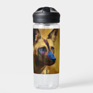 Bouteille D'eau Aimer l'animal sauvage africain de chien