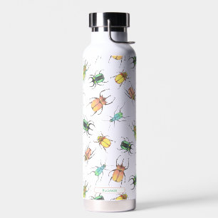 Bouteille D'eau Aimer les bogues avec un nom personnalisé