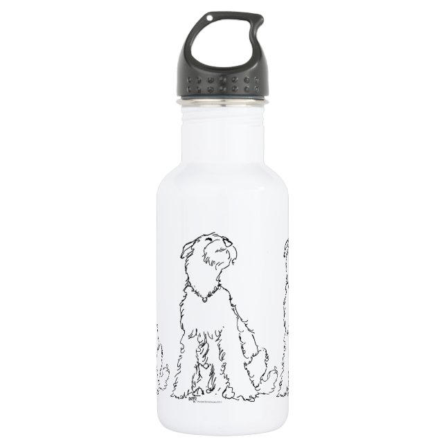 Bouteille D'eau Airedale, Welsh or Lakeland Terrier Happiness (Devant)