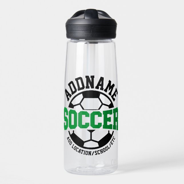 Bouteille D'eau AJOUT PERSONNALISÉ NOM Joueur de football Cravate- (Avant)