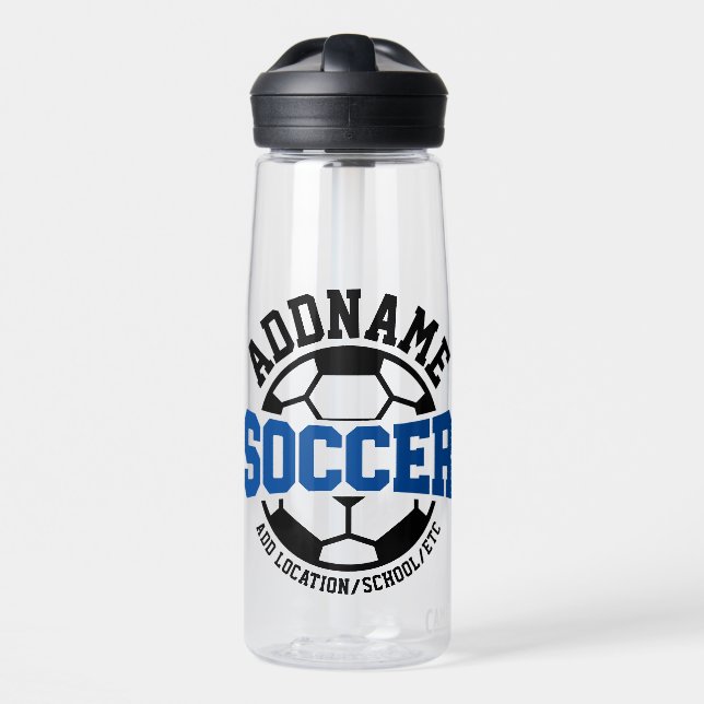 Bouteille D'eau AJOUT PERSONNALISÉ NOM Joueur de football Cravate- (Avant)