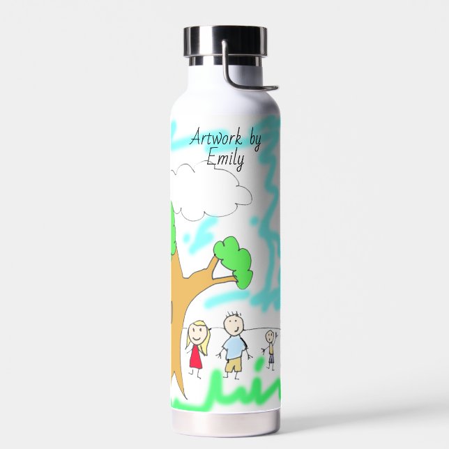 Bouteille D'eau Ajouter l'oeuvre de votre enfant à cette oeuvre (Gauche)