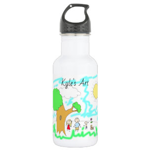 Bouteille D'eau Ajouter l'oeuvre de votre enfant à cette oeuvre