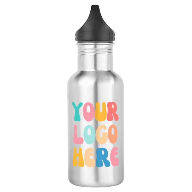 Bouteille D'eau Ajouter votre entreprise Logo Moderne Minimal Simp (Gauche)