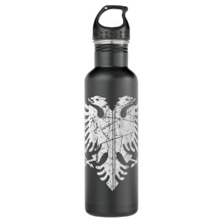 Bouteille D'eau Albanie Drapeau Aigle Albanie Kosovo Design Zip Ho