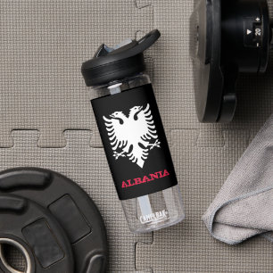 Bouteille D'eau Albanie Fitness & armoiries albanaises / drapeau