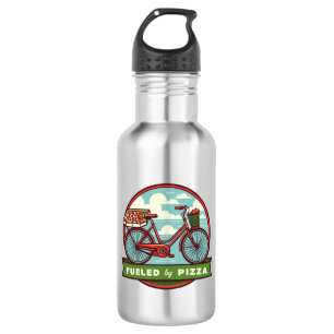 Bouteille D'eau Alimenté Par Pizza Bike