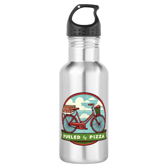 Bouteille D'eau Alimenté Par Pizza Bike (Devant)