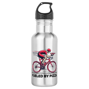 Bouteille D'eau Alimenté Par Pizza Cyclist