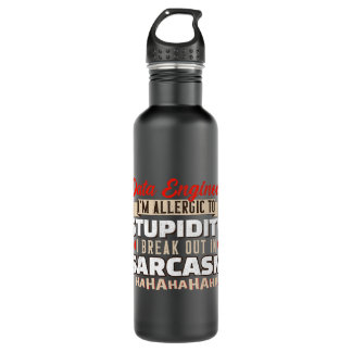 Bouteille D'eau Allergique À La Stupidité Sarcasme Ingénieur De Do