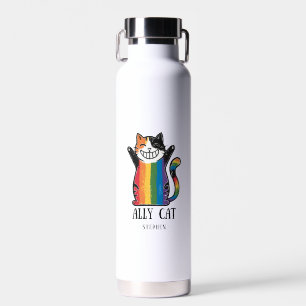 Bouteille D'eau Ally Cat - Rainbow Cat LGBTQ Pride (2)
