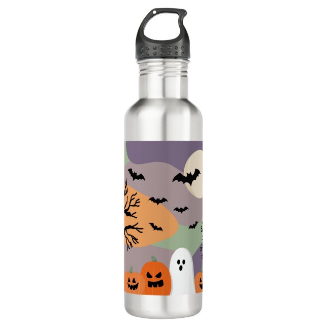 Bouteille D'eau Almofada noite de halloween abóboras e fantasmas (Devant)