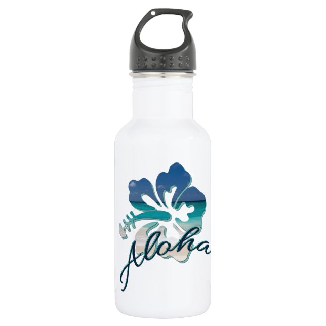 Bouteille D'eau Aloha Hawaï Hibiscus Flower (Devant)